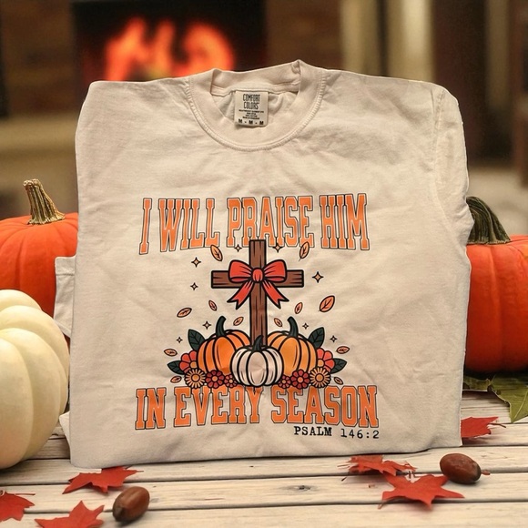 NEW Blessed Boutique Custom Made -  Beautiful ‘I Will Praise Him In Every Season - Picture 1 of 1